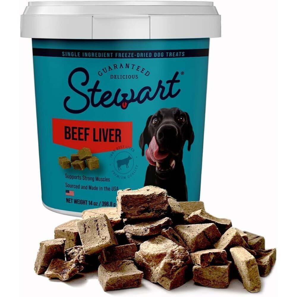 Freeze Dried Beef Liver Dog Treats 14oz Tub ~315 Pcs